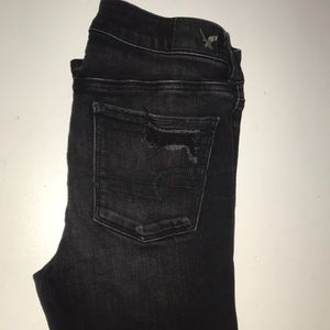 American eagle distressed black jeans